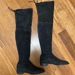 Stuart Weitzman Lowland black suede boots